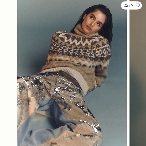 Anthropologie’s Pilcro Ribbed Turtleneck Sweater - Picture 2 of 12